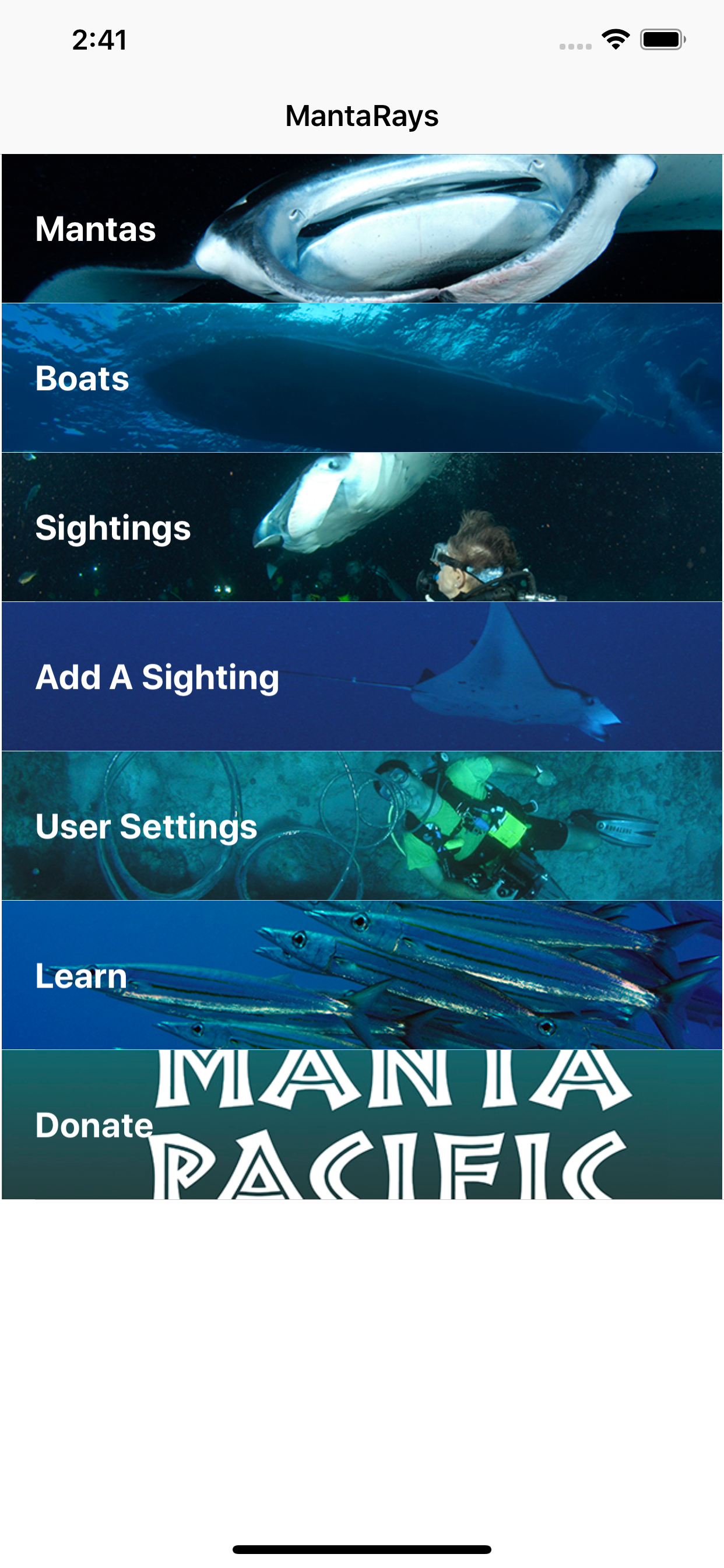 Manta Ray Tracker