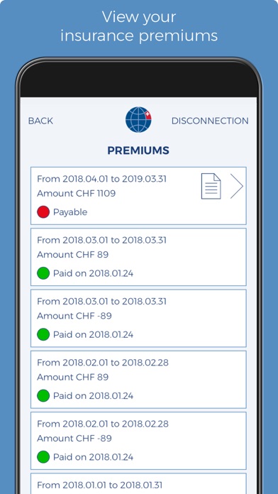 Advisor Swiss Insurance Screenshot