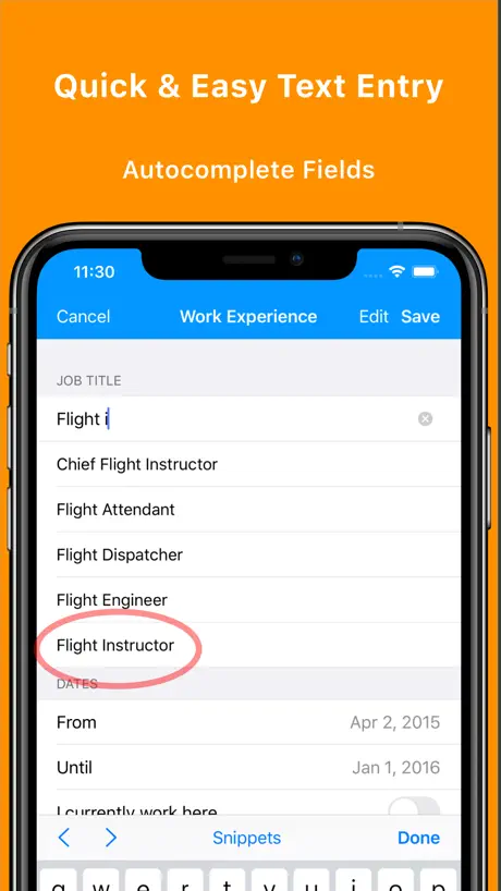 myFlightResume