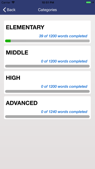 Toefl Vocabulary Quizzes Screenshot