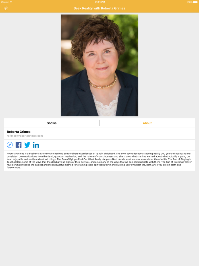 Seek Reality w/ Roberta Grimes