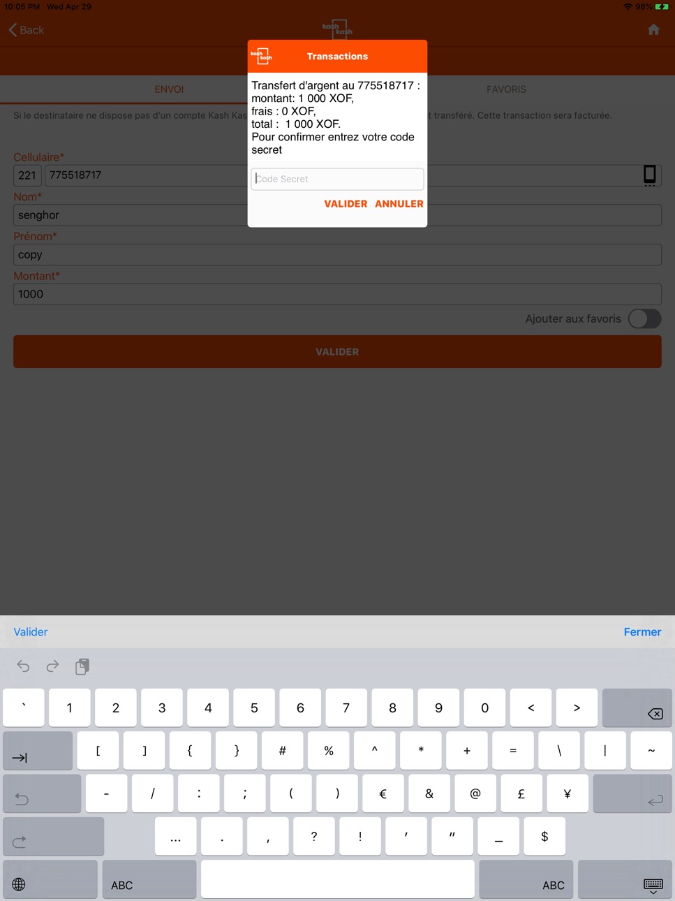 iPad screenshot