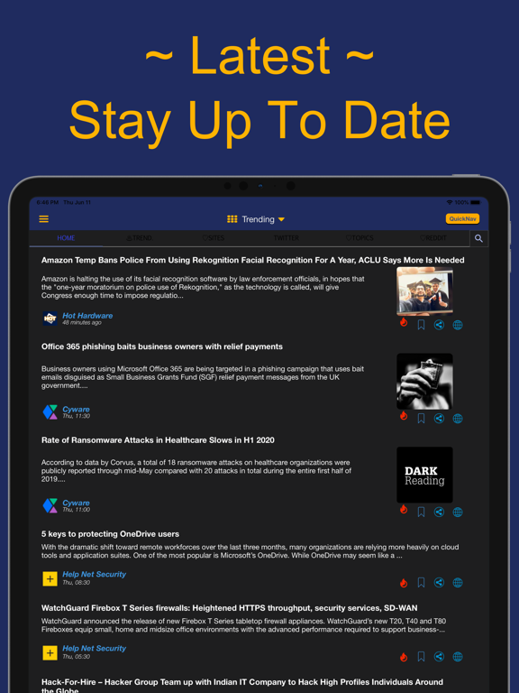 CyberNews - Cyber Security iPad screenshot 4 - News app