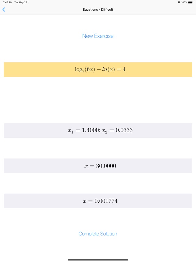 Logarithms on the App Store