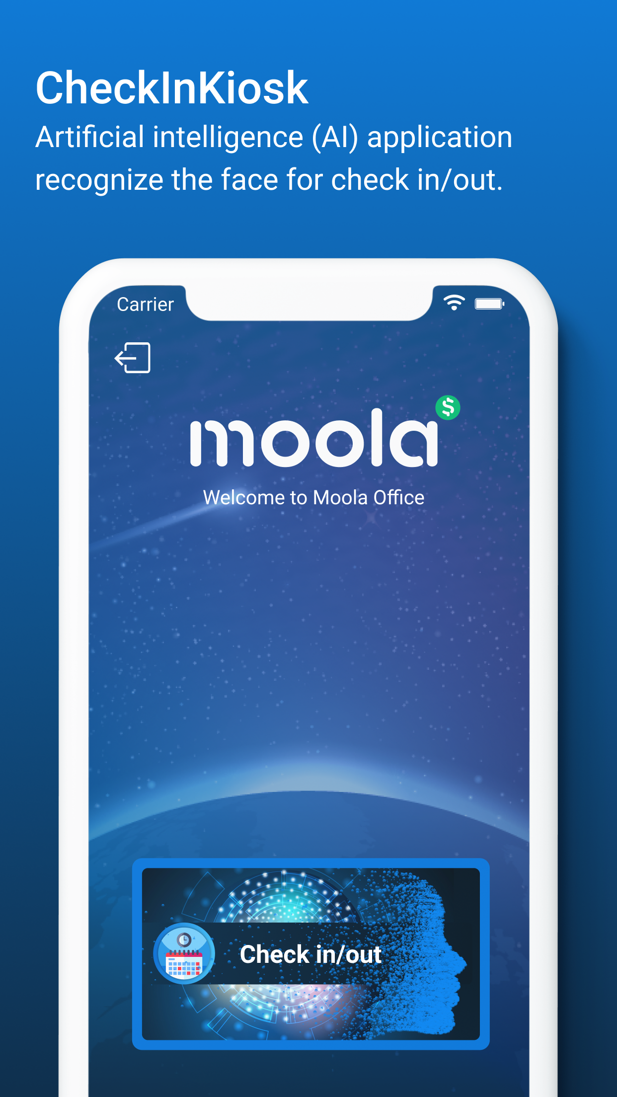 Moola Check In/Out Kiosk