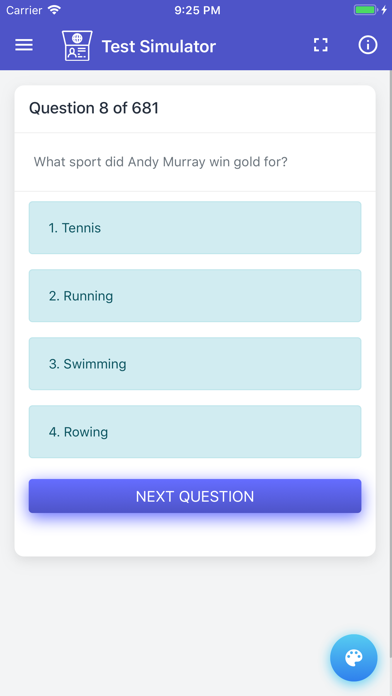 UK Citizenship Test Screenshot