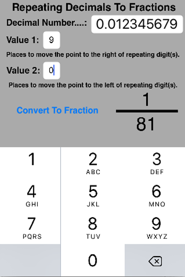 Decimal To Fraction Plus