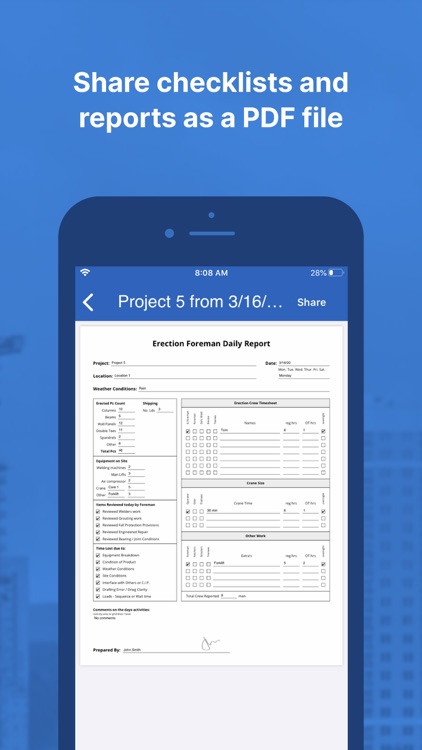 Precast Erectors Reporting app screenshot-3