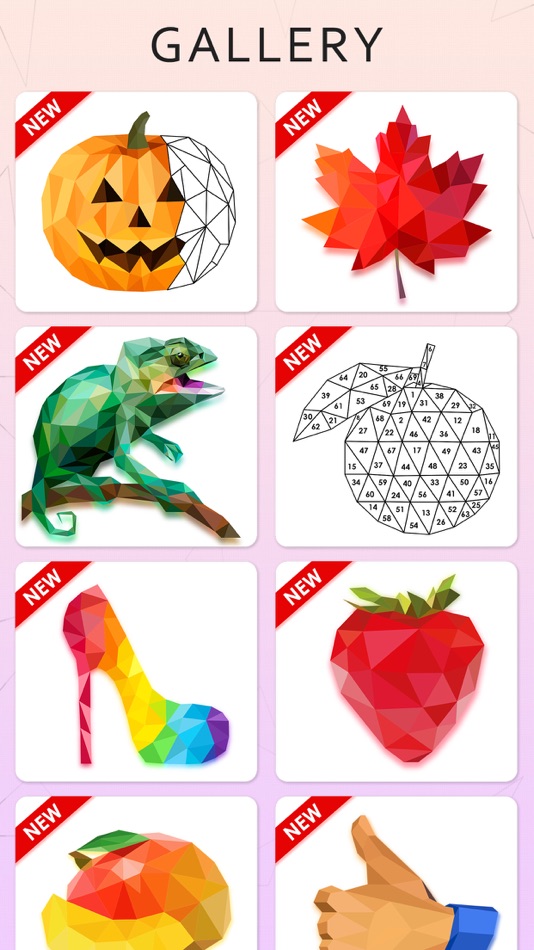 #4. Low Poly - Color By Number (iOS) Podle: Mrudul Babariya