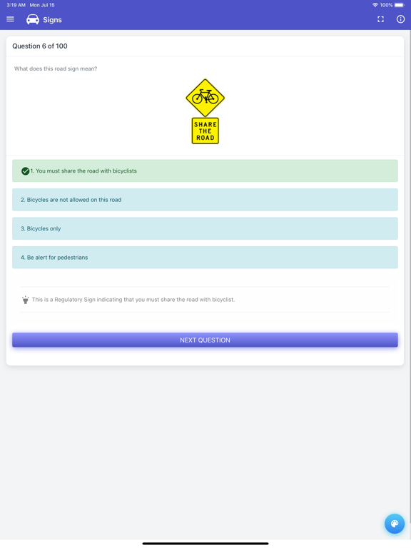 North Dakota DMV Practice Test iPad screenshot