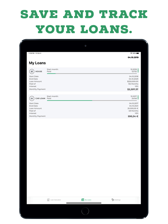 Screenshot #5 pour Loan Calculator and Manager