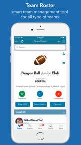 InstaTeam sports team manager screenshot