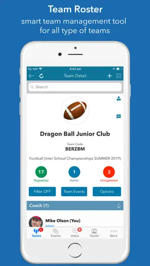 InstaTeam sports team manager screenshot 2