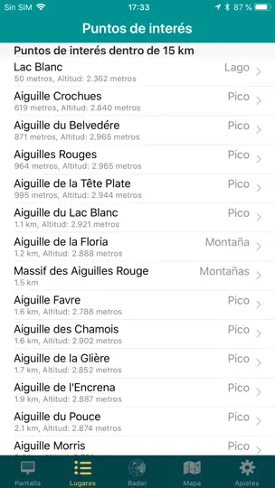Captura de pantalla de ¿Qué Veo? en iPhone 7