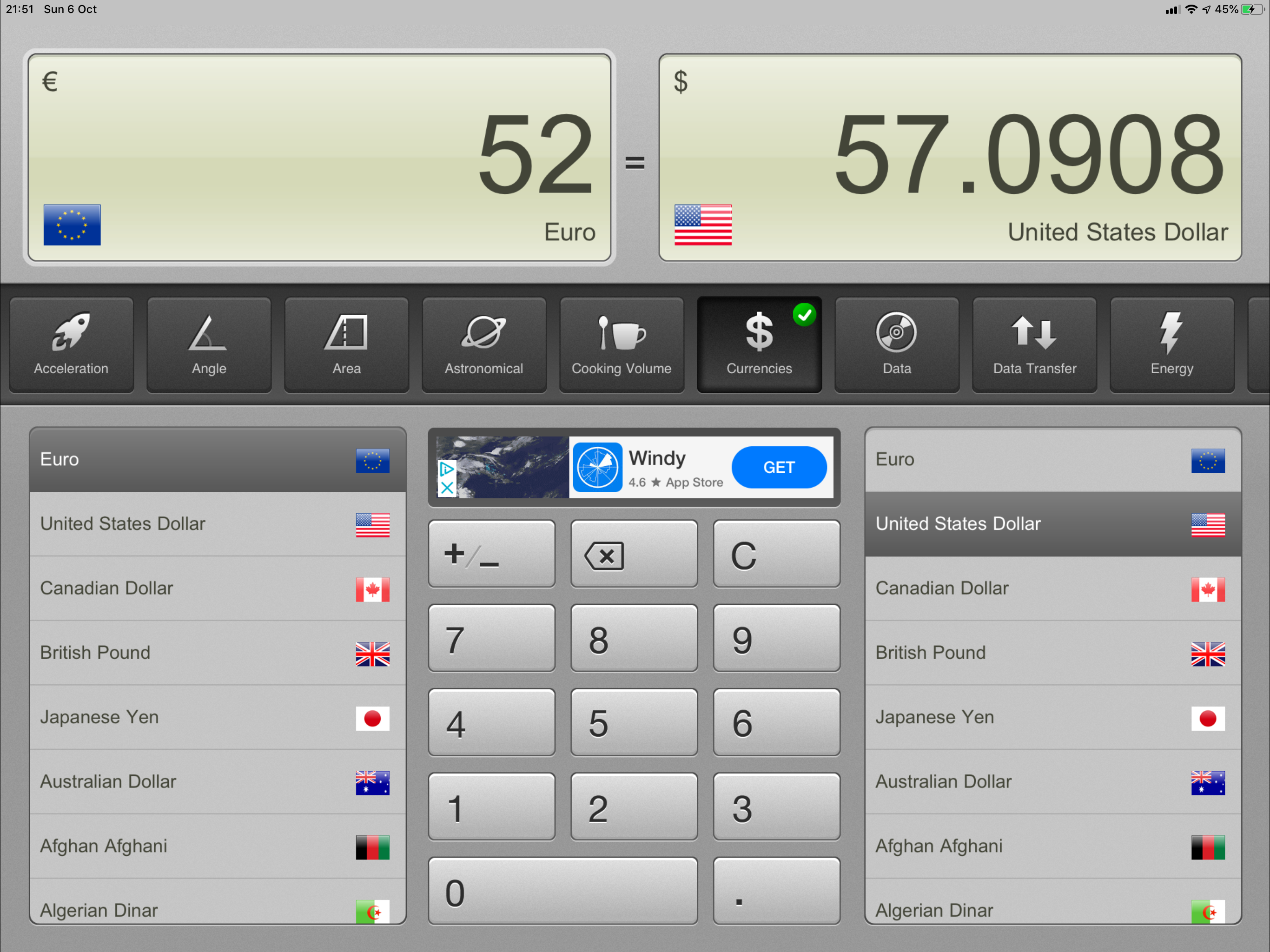 Converter: Units & Currencies