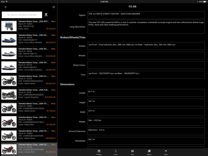 DX1 Listing Inventory