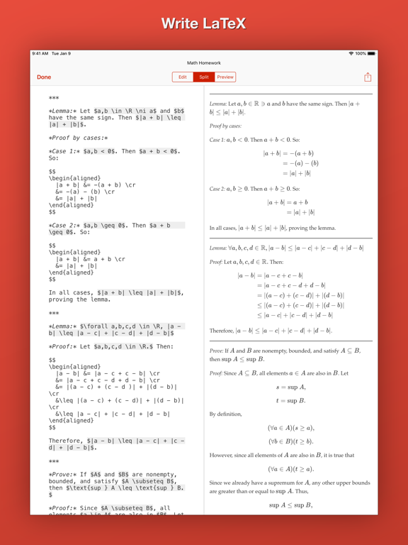 Blockquote Markdown Editor iPad screenshot 4 - Productivity app