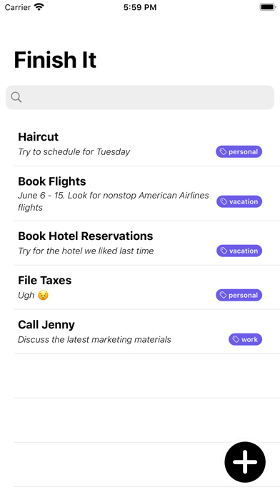 Finish It: Simple ToDo List screenshot - Productivity app preview