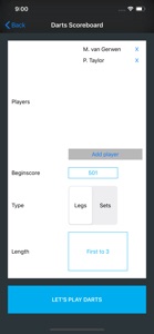 Darts Scoreboard X01 screenshot #2 for iPhone