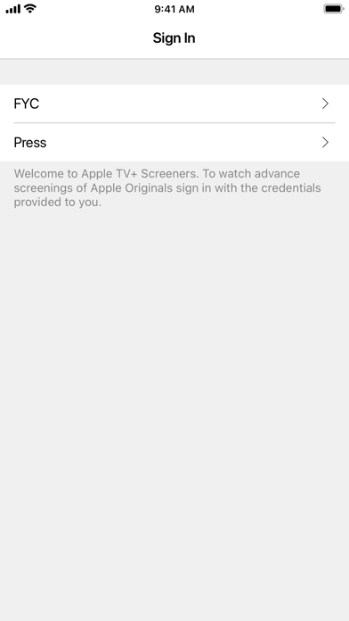 Apple TV+ Screeners Screenshot