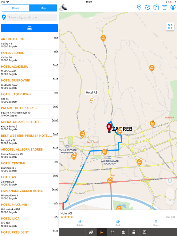 ViaMichelin GPS, Route Planner screenshot