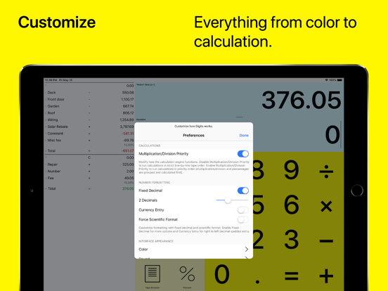 Digits Tape Calculator iPad app afbeelding 9