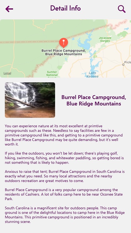 South Carolina Campsites