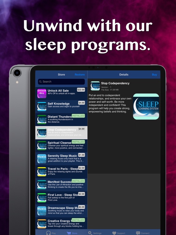 Sleep Mindful Hypnosis iPad screenshot 4 - Health & Fitness app