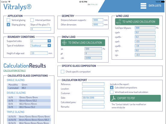 Vitralys app screenshot