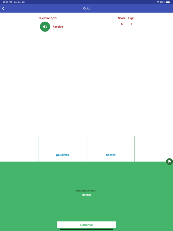 Learn Czech Daily iPad screenshot 6 - Education app