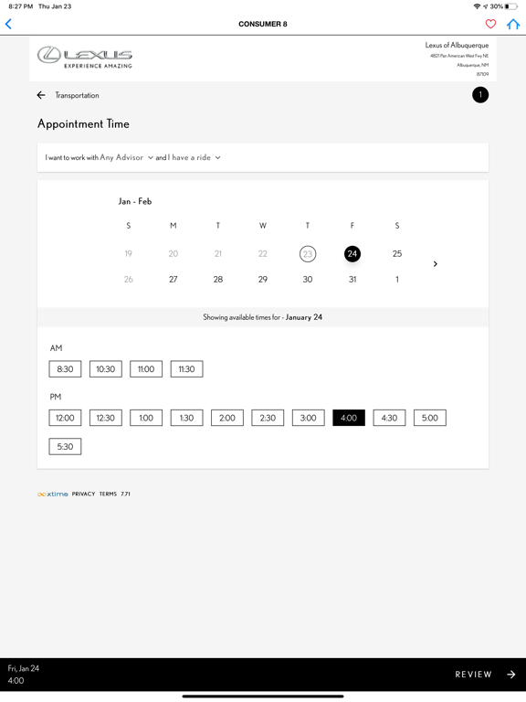 Lexus of Albuquerque iPad screenshot 5 - Shopping app