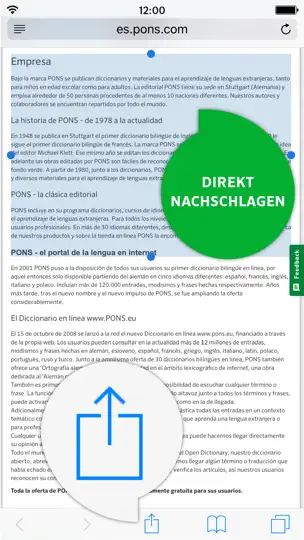 Screenshot von Wörterbuch Spanisch auf dem iPhone 4