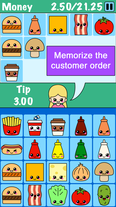 Burger Memory Gameのおすすめ画像1