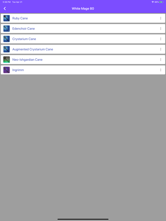 Screenshot #5 pour FFXIV Gear Calculator