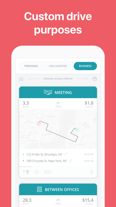 Pathmile: Team Mileage Tracker iPhone screenshot