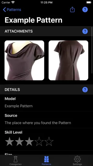 Screenshot von Sewing Patterns Lite auf dem iPhone 6