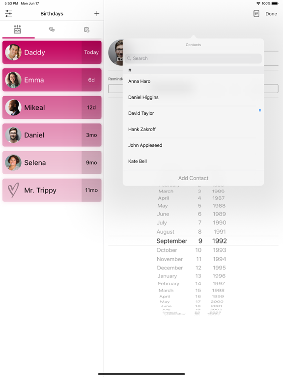 Screenshot #6 pour Birthdate - Beautiful Reminder
