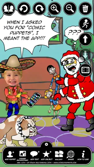 Captura de pantalla de Comic Puppets en iPhone 5