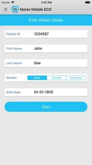 Norav Medical Mobile ECG screenshot 2