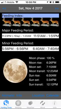 Best Hunting Times iPhone image 1