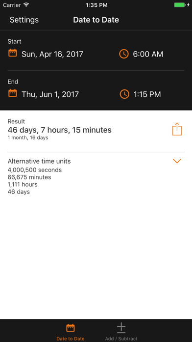 Time & Date Calculatorのおすすめ画像3