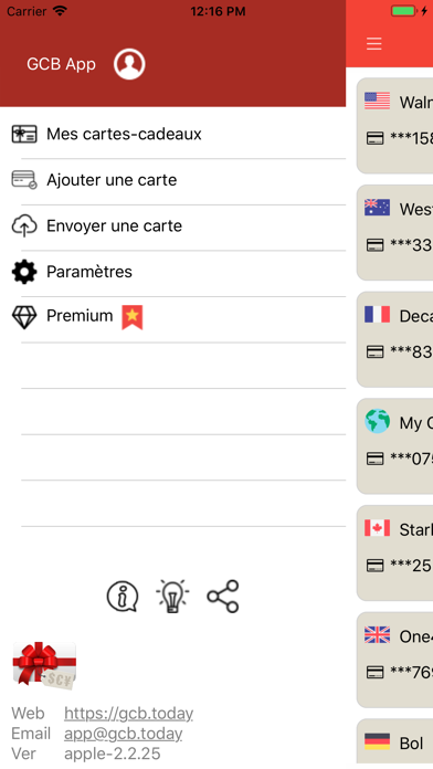 Screenshot #2 pour Gift Card Balance+ (GCB)