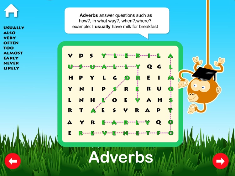 Grammar Word Search Puzzle