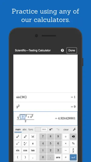 Desmos Test Mode screenshot 2