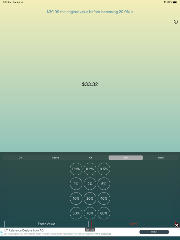 Fast Percent - Calculator Tool iPad screenshot 4 - Finance app