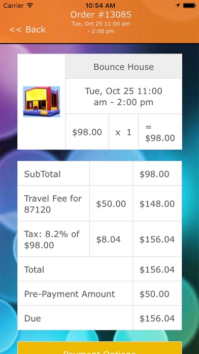 Event Rental Systems Screenshot