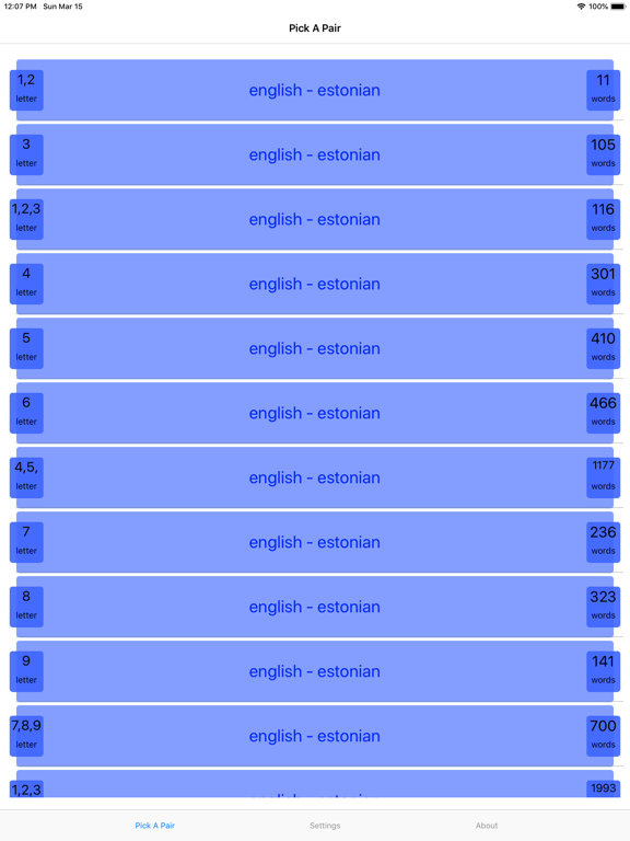 Screenshot #4 pour PickAPair Estonian - English