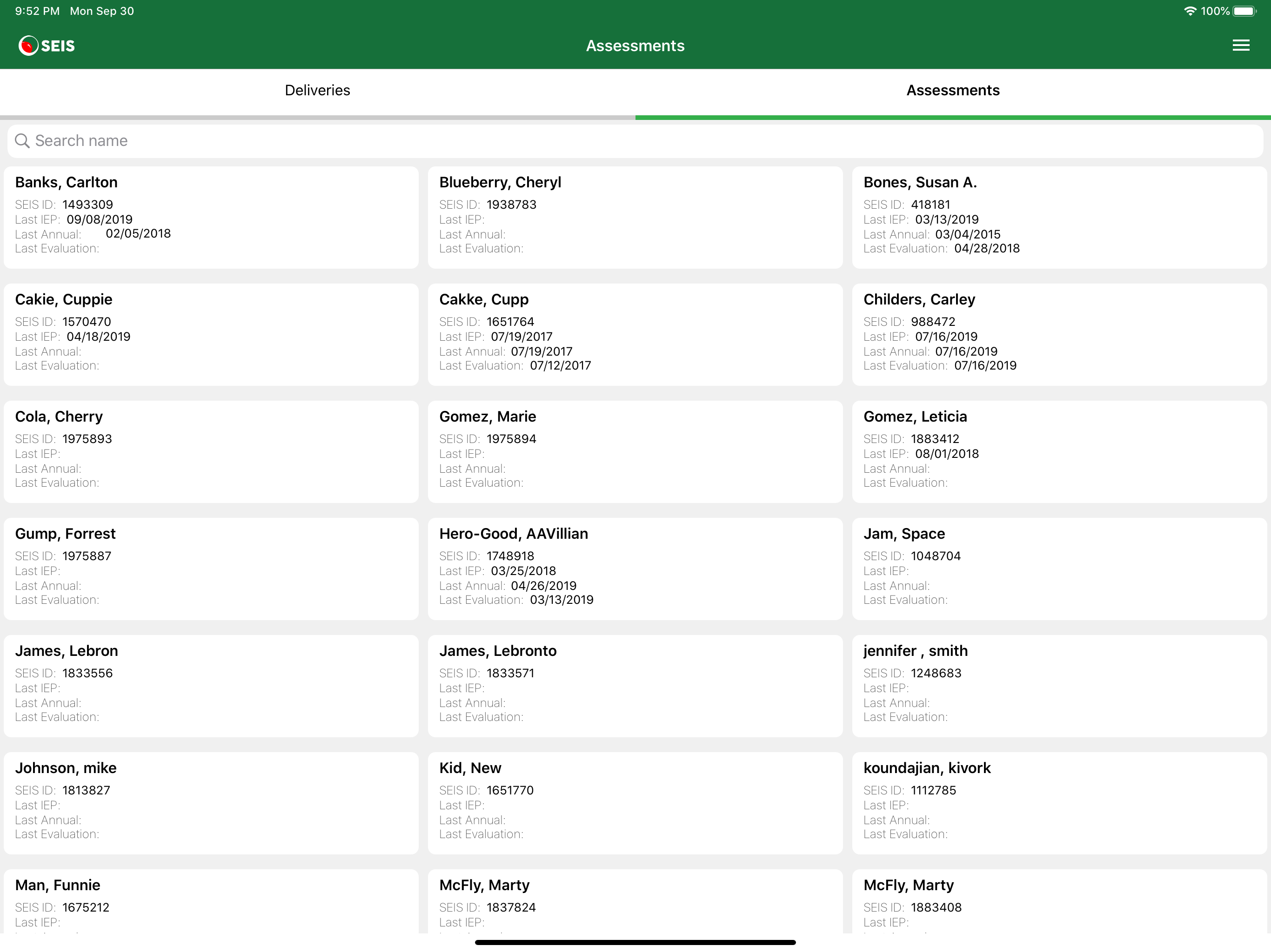 SEIS Tracker