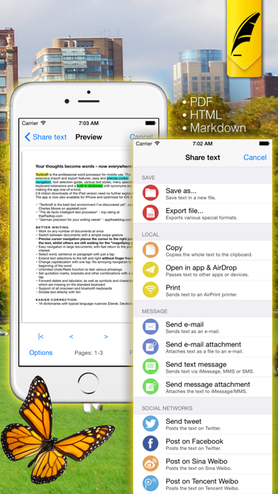 Textkraft Pocket - Write text, research, correct & share Screenshot 5