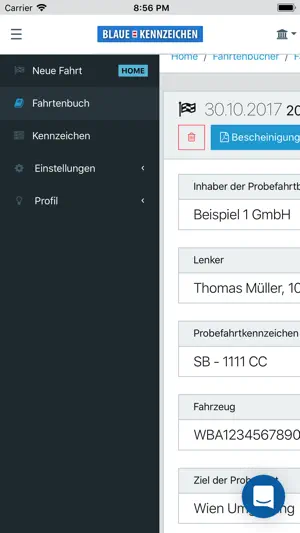 Blaue Kennzeichen screenshot 3
